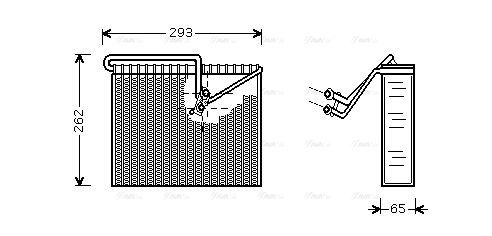 Evaporator, air conditioning (OLV372)