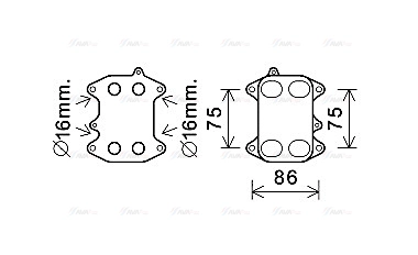 Oil Cooler, engine oil (VN3388)