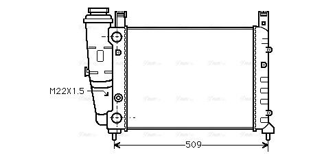 Radiator, engine cooling (FT2040)