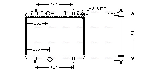 Radiator, engine cooling (PEA2330)