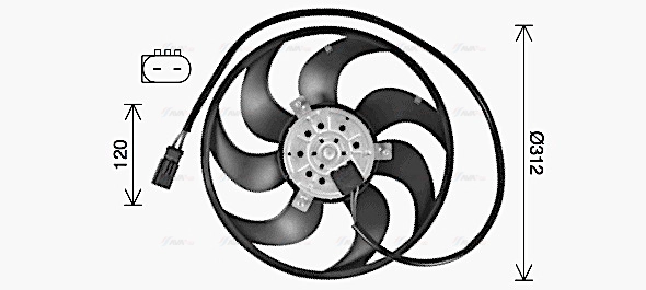 Fan, engine cooling (MS7764)