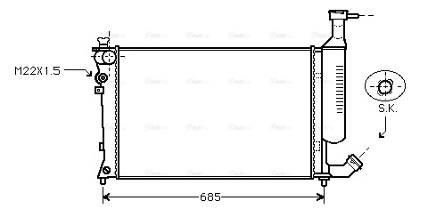 Radiator, engine cooling (CNA2168)