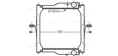 Radiator, engine cooling (RE2094)