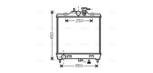 Radiator, engine cooling (KAA2064)