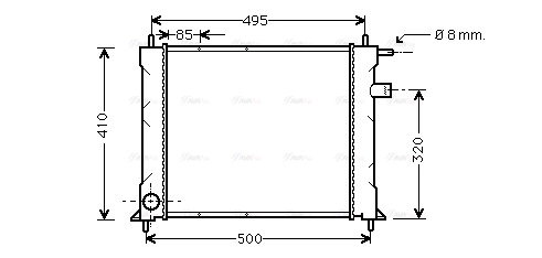 Radiator, engine cooling (AU2110)