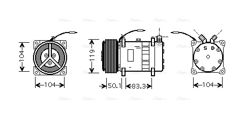 Compressor, air conditioning (NHAK001)