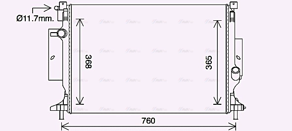 Radiator, engine cooling (FD2643)