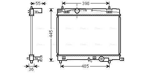 Radiator, engine cooling (TO2716)