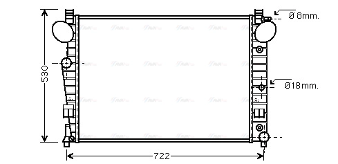 Radiator, engine cooling (MSA2308)