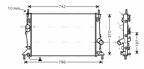Radiator, engine cooling (FDA2369)