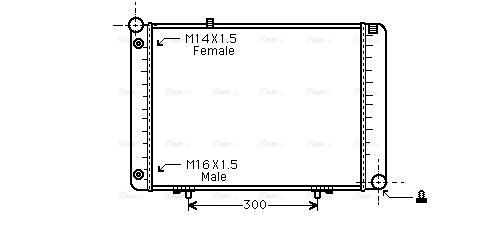 Radiator, engine cooling (MSA2074)