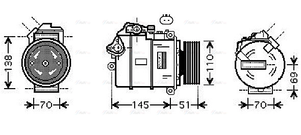 Compressor, air conditioning (BWAK384)