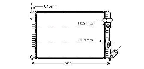 Radiator, engine cooling (CNA2071)