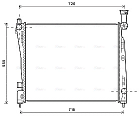 Radiator, engine cooling (JE2055)