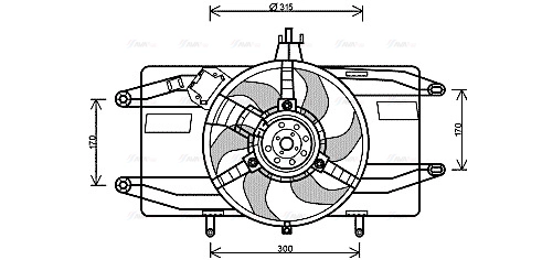 Fan, engine cooling (FT7556)