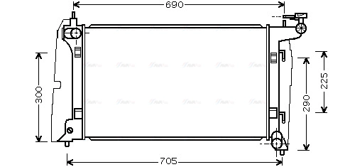 Radiator, engine cooling (TO2323)