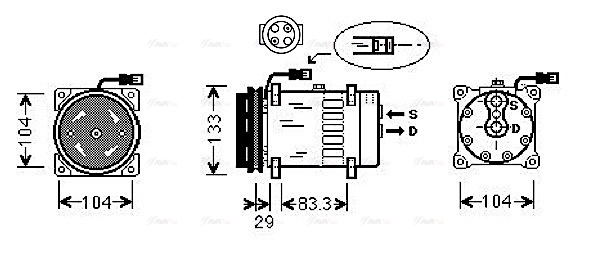 Compressor, air conditioning (DFAK026)