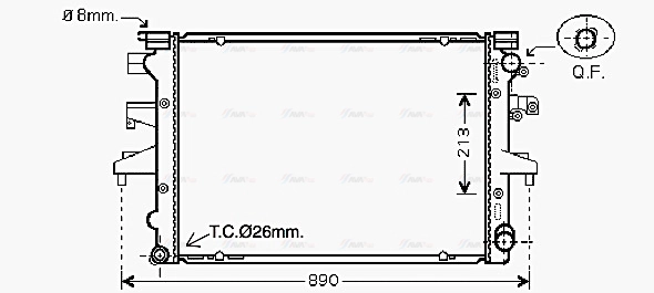 Radiator, engine cooling (VN2232)