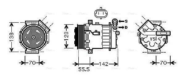 Compressor, air conditioning (OLAK447)