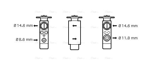 Expansion Valve, air conditioning (JR1046)