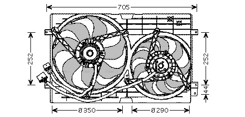 Fan, engine cooling (VN7508)
