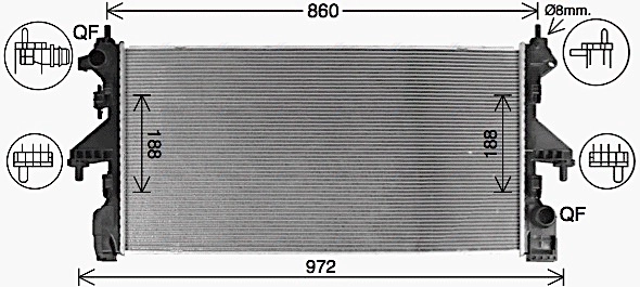 Radiator, engine cooling (CN2319)