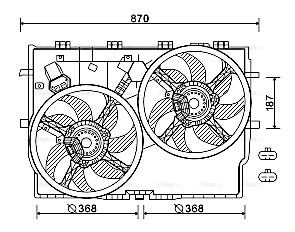 Fan, engine cooling (FT7586)