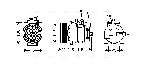 Compressor, air conditioning (AIK284)