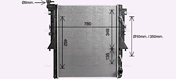 Radiator, engine cooling (MT2280)