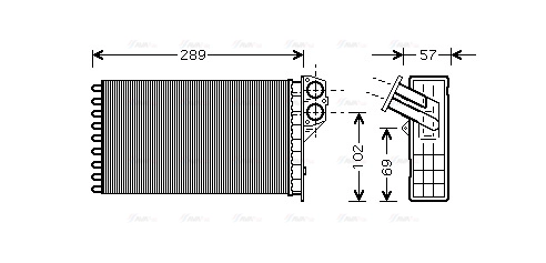 Heat Exchanger, interior heating (PEA6226)