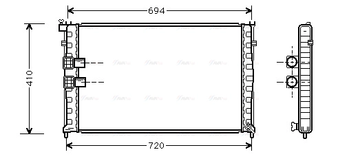 Radiator, engine cooling (PEA2176)