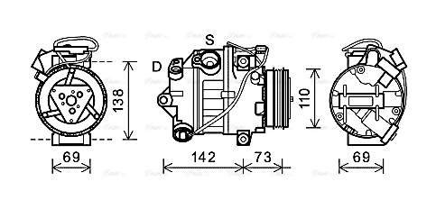 Compressor, air conditioning (BWAK452)