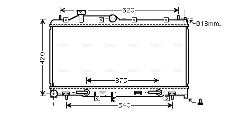 Radiator, engine cooling (SU2068)