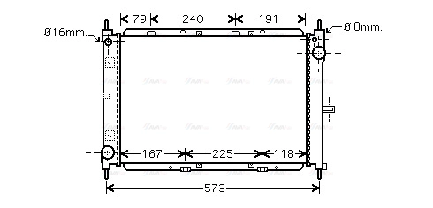Radiator, engine cooling (DN2260)