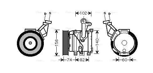Compressor, air conditioning (TOK440)