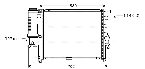 Radiator, engine cooling (BW2142)