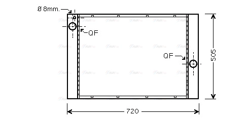 Radiator, engine cooling (BW2372)