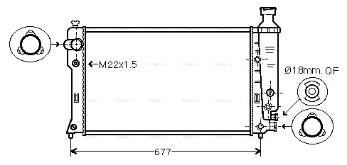 Radiator, engine cooling (PE2132)