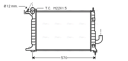 Radiator, engine cooling (OLA2218)