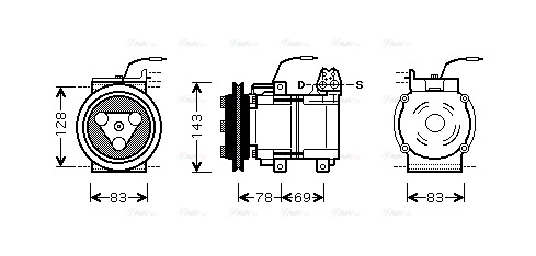 Compressor, air conditioning (HYK124)