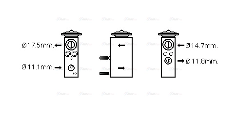 Expansion Valve, air conditioning (FD1462)