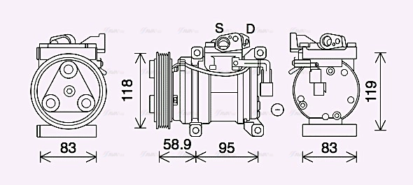 Compressor, air conditioning (KAK283)