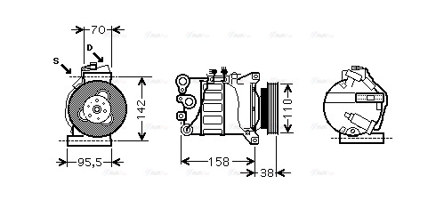 Compressor, air conditioning (VOAK143)