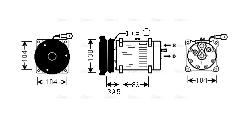 Compressor, air conditioning (CLAK004)