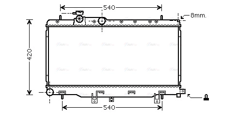 Radiator, engine cooling (SUA2050)