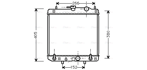 Radiator, engine cooling (DU2045)
