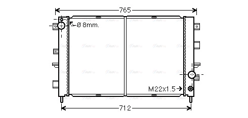 Radiator, engine cooling (AUA2220)