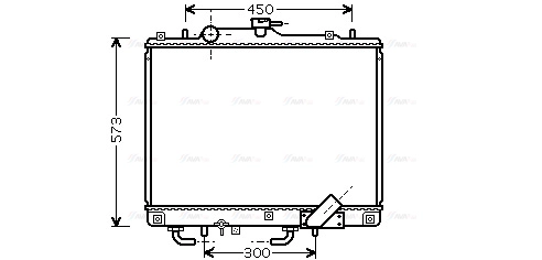 Radiator, engine cooling (MT2156)