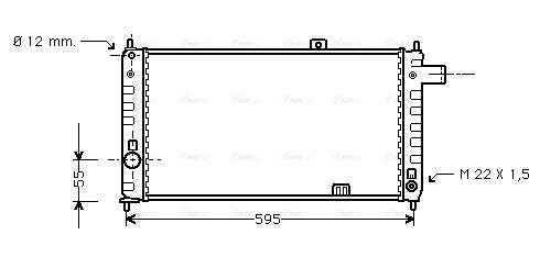 Radiator, engine cooling (OL2050)