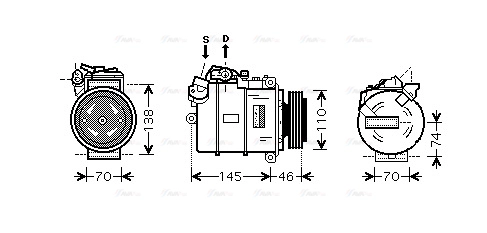Compressor, air conditioning (BWAK318)